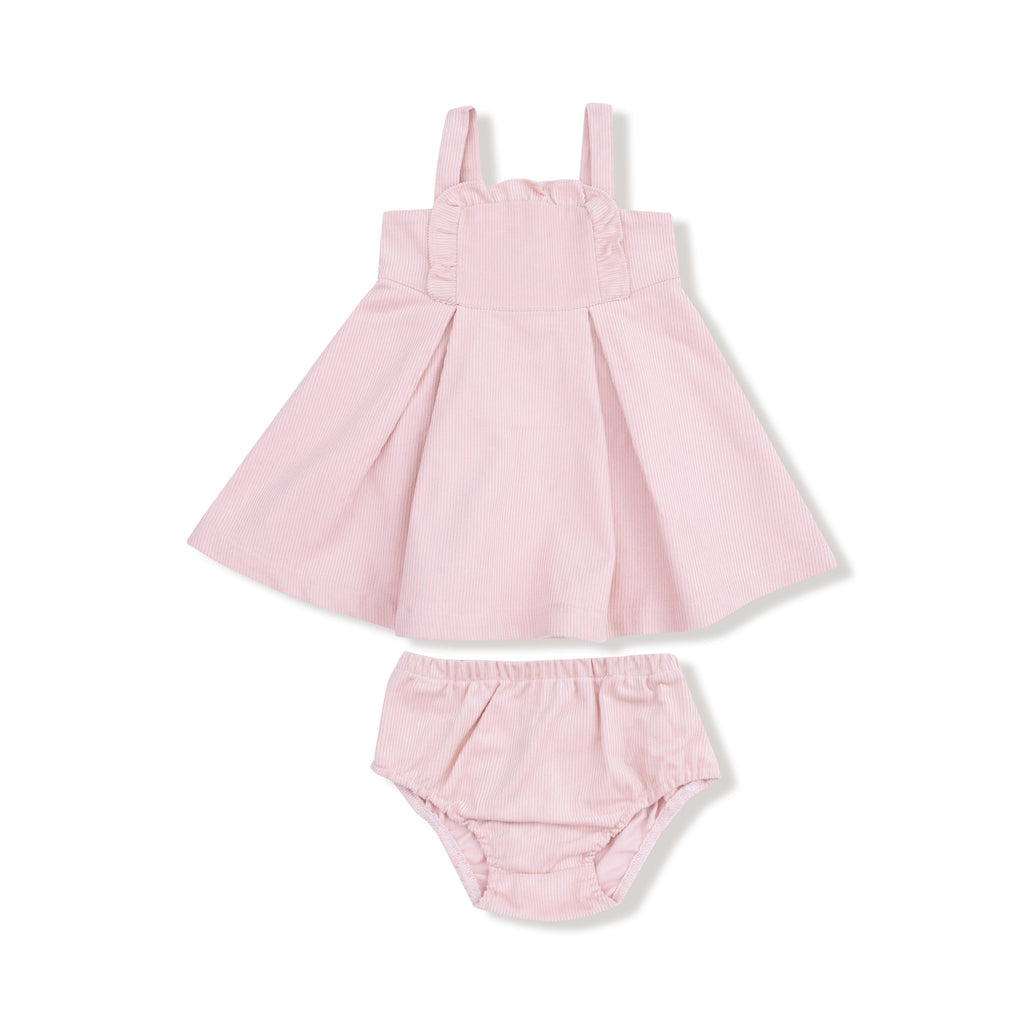 Veiled Pink - Ruffle Jumper with Diaper Cover